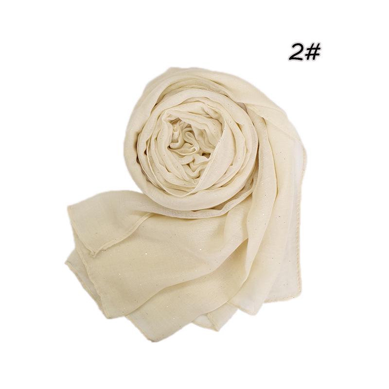 New bronzing Bali yarn women's scarf monochrome gold sprinkled long scarf elegant and fashionable