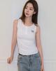 MUAHMUAH Slim Henley Neck Sleeveless [White]