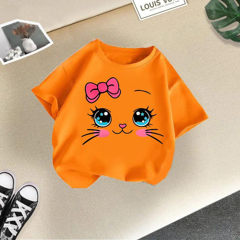 2026 New Summer Girls' Short-Sleeve T-Shirt - Stylish Children's Clothing Top