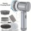 Wireless Electric Spin Brush Cleaner with 5 Replaceable Heads, Rotating Deep Cleaning Tool for Household Surfaces