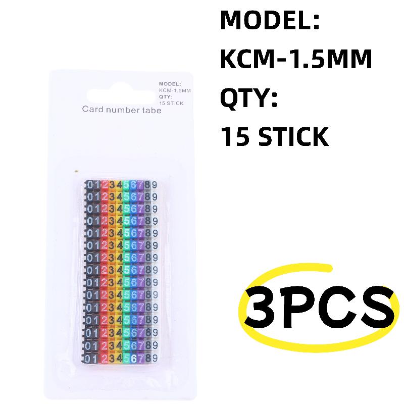 1/3 Sets Plastic Colourful C-Type Marker Number Tag Label Cable Markers For 2-3mm Wire Conspicuous And Easy To Identify