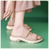 Fashion 2025 Summer Shoes Women Sandals Summer Holiday Fashion Brand Flat Ladies Sandals Non-slip Black Pink Plus Size 41 D435