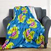 1pc Dino Rugrats Flannel Throw Blanket HD Printed Lightweight Soft Warm All Season Blanket for Sofa, Bed, Travel, Camping Machine Washable