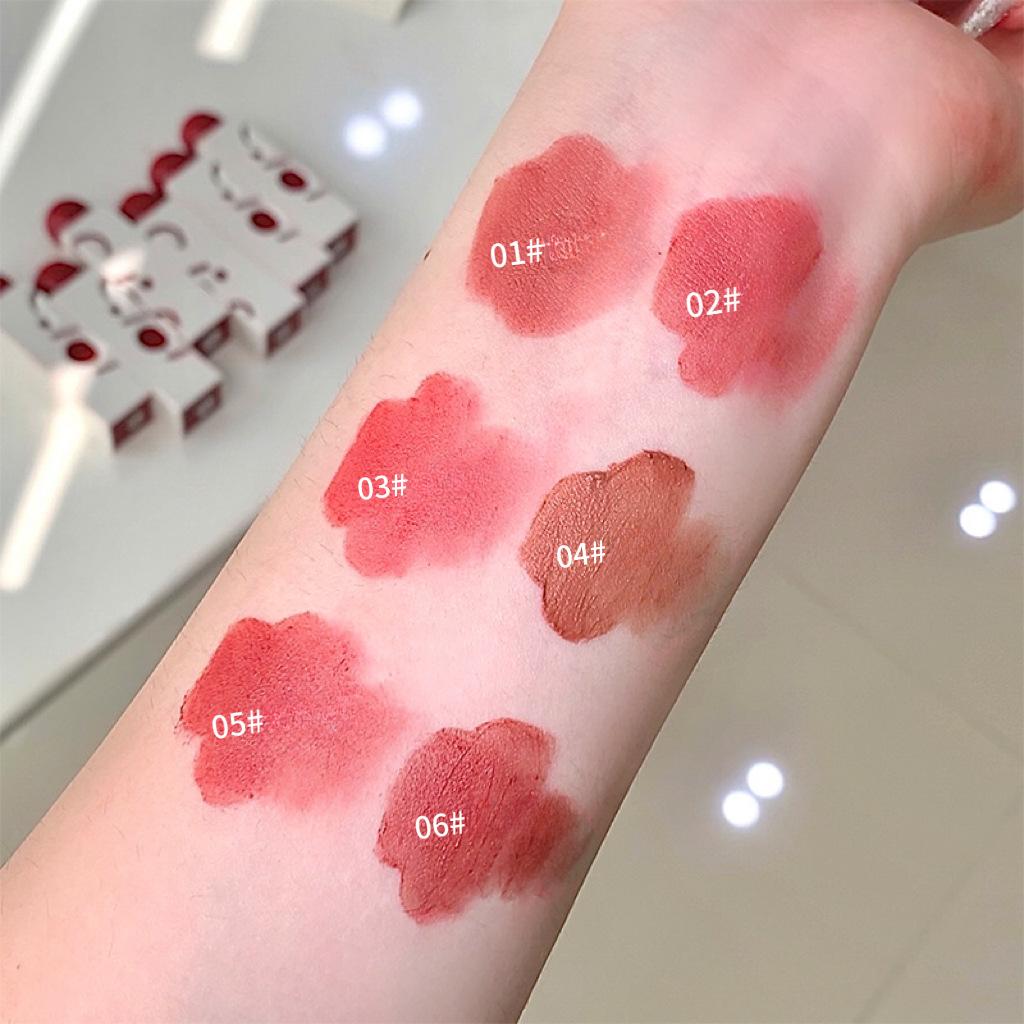 Pure Desire Cream Square Lip Glaze Matte Velvet Matte Non-fading Whitening Lipstick