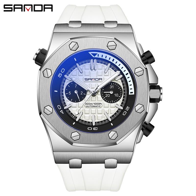 Sanda Cross-border 7028 Men s Automatic Waterproof Mechanical Watch with Fashionable Bar Numerals