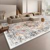 Area Mat Soft, Non-Slip Mat with Intricate Floral & Geometric Patterns for Living Room, Bedroom, Office Decor Vintage Style Mat