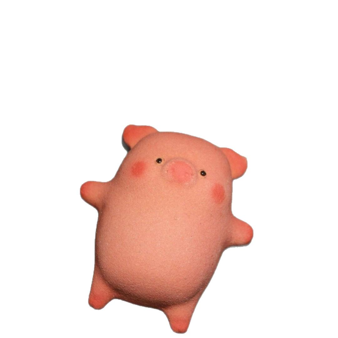 Purple Clay Ornaments Attract Wealth Tea Pets Handmade Pig Lying Flat Cute Pig Tea Pet Ornaments