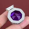 Faceted African Amethyst Pendant Vintage Design Pendant 925 Sterling Silver Pendant Handmade Jewelry Real Gemstone Pendant Engagement Gifts
