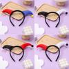 Fashion Two-color Clown Headband Exaggerated Costume Accessories Joker Headwear Halloween Devil Horn Headpiece Halloween Party