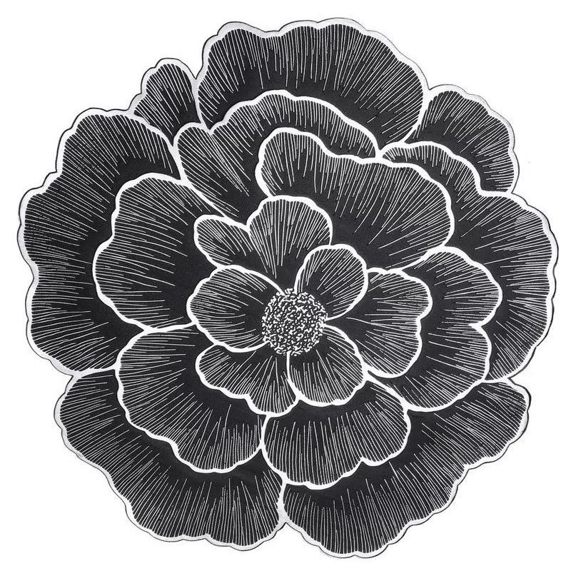 Jogo americano de flores de luxo, jogo americano redondo, mesa de jantar, cozinha, decoração de mesa de casamento