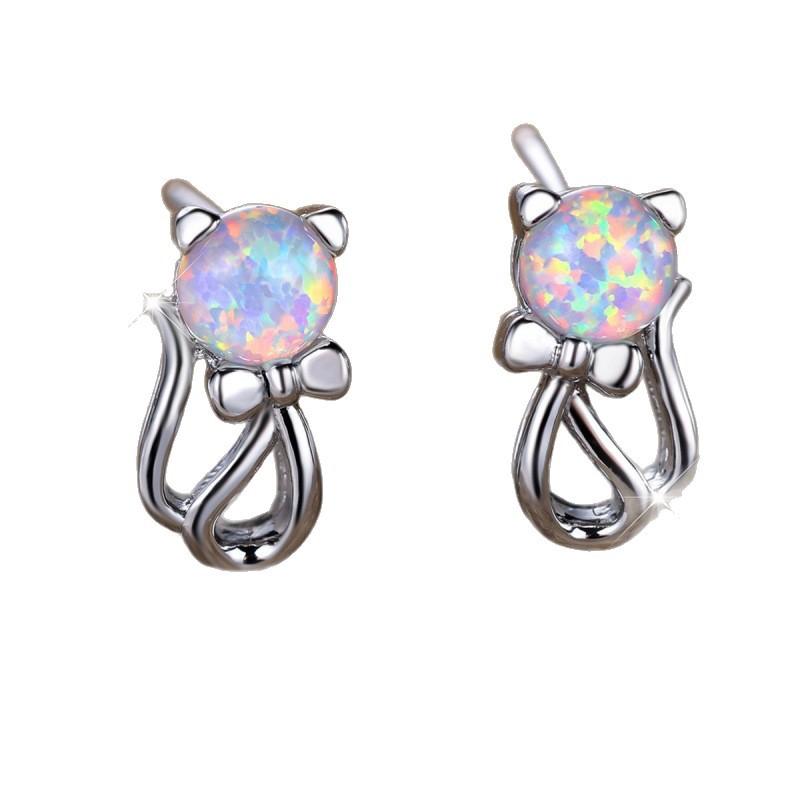 Fashion commuter cute cat stud earrings