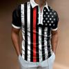 Polo Collar Summer Casual Khaki Striped T Shirt Men Tops