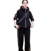 Korean High-End Casual Hoodie & Wide-Leg Pants Velvet Set