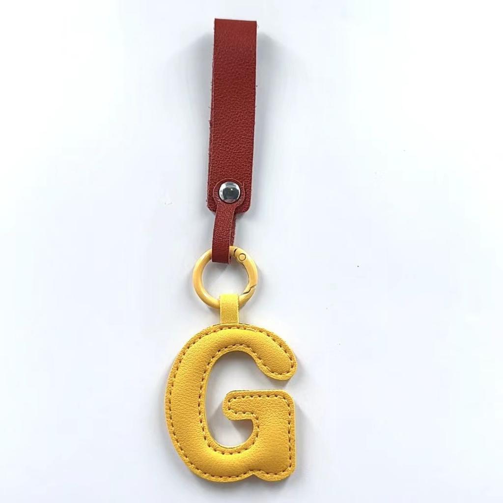 Porte-clés Lettre en Cuir Charme de Sac