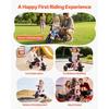VEVOR Toddler Tricycle for 2-5 Year Old, Folding Kids Trike with Adjustable Seat, Storage, Carbon Steel Frame, Handlebar Grips for Outdoor Play