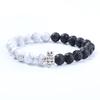 Weißer Türkis Affenkopf Perlenarmband - Einzigartiger Handgemachter Schmuck