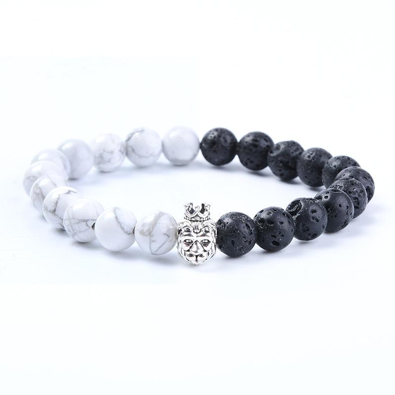 White Turquoise Monkey Head Beaded Bracelet - Unique Handmade Jewelry картинки