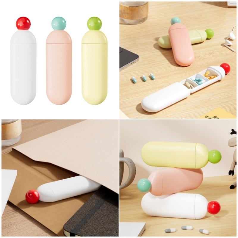 Leakproof ABS Pills Case Small Travel Friendly Medicine Box For Daily Medication Management And Easy Portability