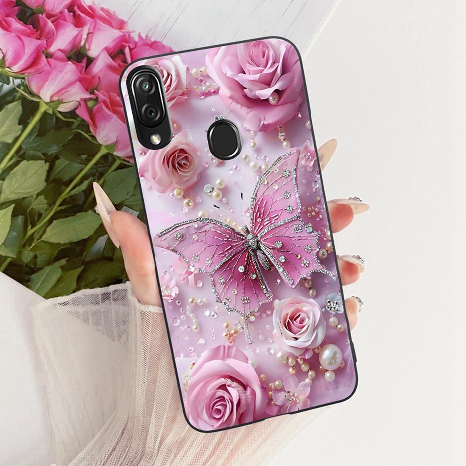 For ZTE Blade V10 Vita Case Luxury Flowers Butterfly Painted Cover Soft TPU Phone Case For ZTE Blade V10 2019 V10Vita Funda Bags