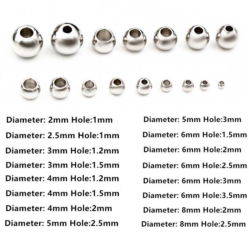 Stainless Steel Colorfast Through-Hole Spacer Beads for DIY Jewelry (30-100 pcs)