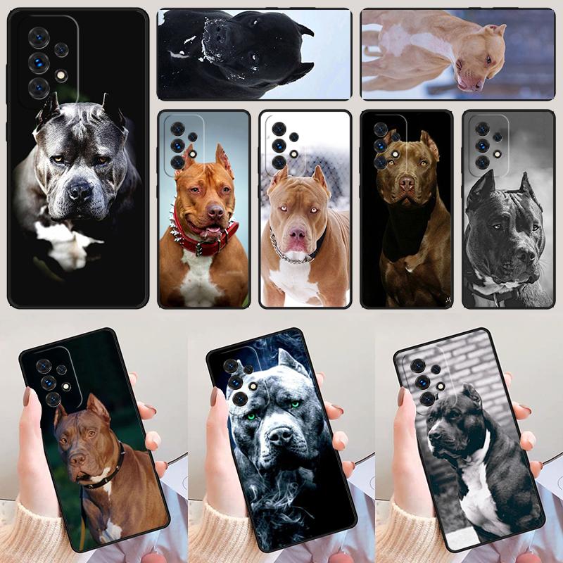 Pitbull Dog Phone Case For Samsung Galaxy A42 A31 A40 A51 A71 A32 A80 A91 A52 A72 A73 A20e A21S A50 A70 A11 A12 Cover