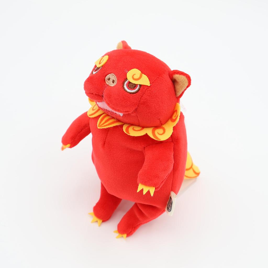 Mochi Shisa Red Plush Toy (Mini M) - Okinawa Shisa, Cute and Squishy Plush Toy, Ornament, Entrance Mascot, Okinawa Souvenir, Animal, Classic (Red,