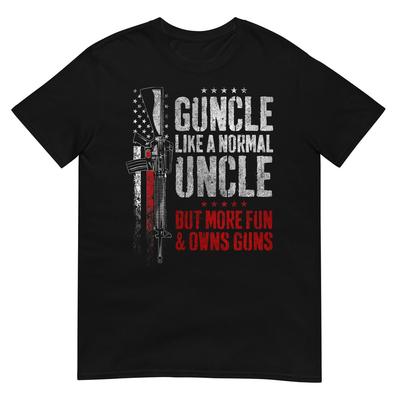 Schwuler Onkel Wie Normaler Onkel Mehr Spaß Besitzt Waffen Lustiges Vintage T-Shirt