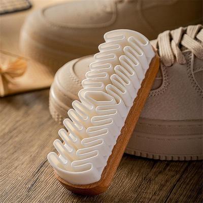 Spazzola per Scarpe in Camoscio Manico in Plastica Pulizia Gomma Smacchia per Materiale Camoscio Nabuk Stivali Strumento Pulitore Rinfrescante