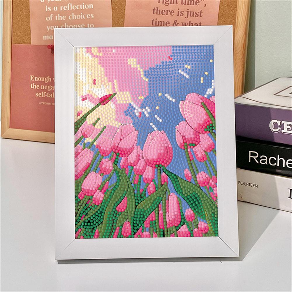 DIY Tulip Flower Diamond Painting Without Frame Decoration Diamond Flowers Sunflower Children Diamond Embroidery Gift