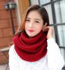 Solid Color Thick Knit Scarf for Women Autumn Winter Korean Style Warm Neckwear Scarf