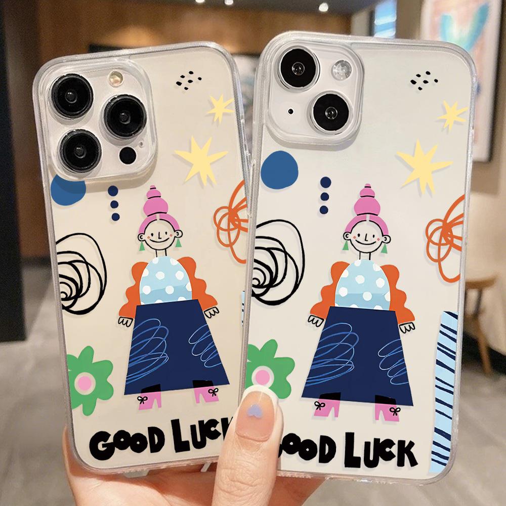 Acrylic Phone Case for iPhone 11 12 13 14 Pro 12 14 16 Pro Max for Samsung A16 A36 A56 S24 FE High-quality Painted Anti-fall Mobile Phone Case