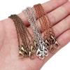 6pcs/Lot 45cm Adjustable Round Cross Chains for Jewelry Making Link Chain Bulk Chains DIY Necklace Bracelet Men or Women