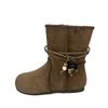 Retro inner heightening short boots women's 2025 autumn new brown Maillard short boots niche design western boots