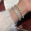 Niche Cross Pearl Necklace Bracelet High-End Temperament Collarbone Chain Versatile Jewelry