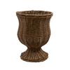 Faux Rattan Vase Handwoven Boho Wicker Basket Modern Farmhouse Decorative Flower Pot for Dining Table Centerpiece Bedroom Indoor Office Decor