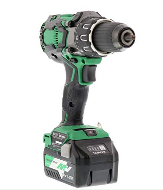 HiKOKI Hitachi Cordless Driver 36V with Spare Battery and Genuine (formerly Koki) Drill, Multi-Volt, Rechargeable, Lithium-Ion Battery, Charger,