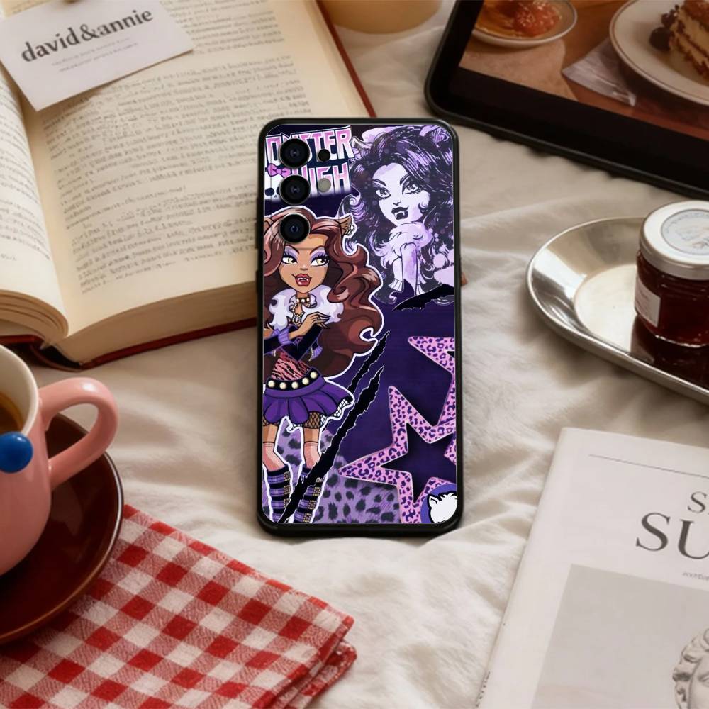 Comedy M-MonsterS Cartoon H-HighS Phone Case For Samsung S 25,24,23,22,30,21,10,9,Ultra,Plus,Lite,FE,4,5 G Soft Black Case