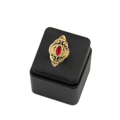Elegant Gold Color Arabesque Ring for Women Boho Opening Ring Crystal Wedding Jewelry Bride Gift 2023
