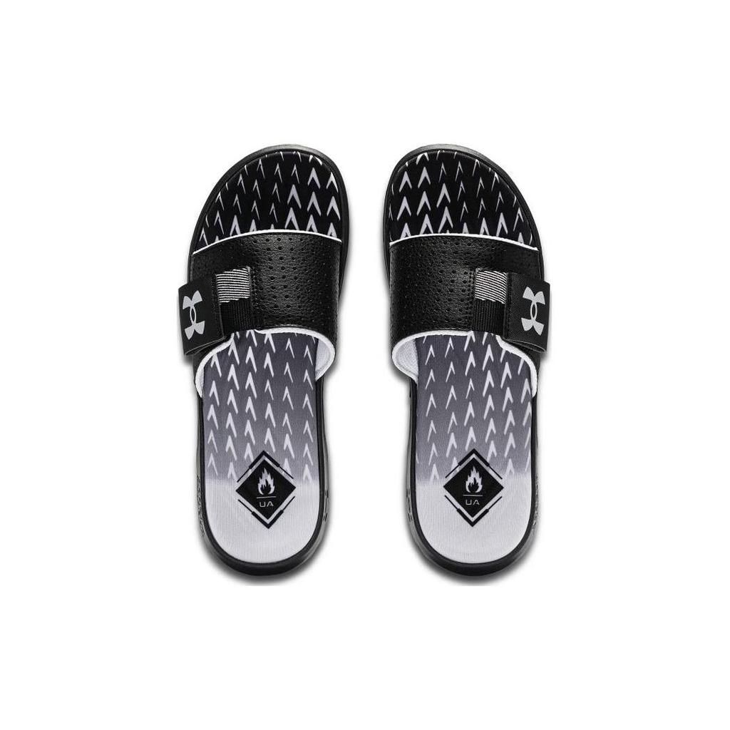 Under Armour Comfortable EVA Graffiti Slide Slippers Unisex Black 3027252-001