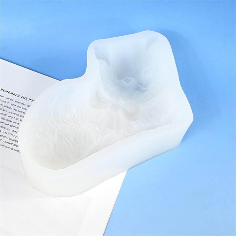 Kitten Silicone Candle Molds for Making Candle Soap Epoxy Resin Multipurpose Animal Silicone Mould for Gypsum Decoration