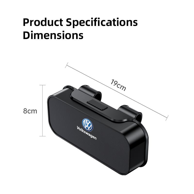 Hijk1 Car Sun Visor Glasses Case Sunglasses Holder For VW Golf Amarok T5 Phaeton GTI Teramont Tiguan Car Interior Accessories Keychain