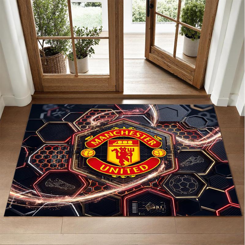 Manchester United Design Kristall Samt Teppich Weiche Dekorative Matte für Schlafzimmer Eingang