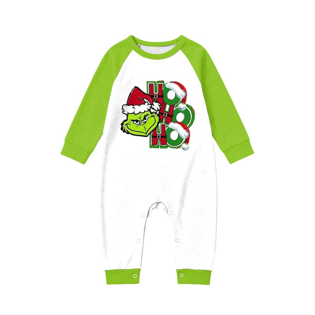 Matching Family Christmas Print Pajama Set with Long Sleeve and Pants for Holiday Loungewear