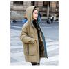 Winter Dicker Lockerer Baumwollmantel Damen Übergroße Warme Lange Steppjacke Koreanischer Stil