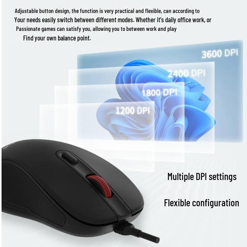 Lenovo ThinkPlus M10 Pro Wired Ergonomic Office Mouse