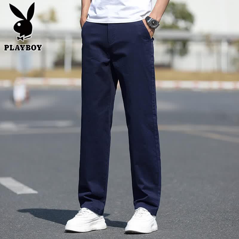 PLAYBOY Men's Straight Fit Summer Casual Pants