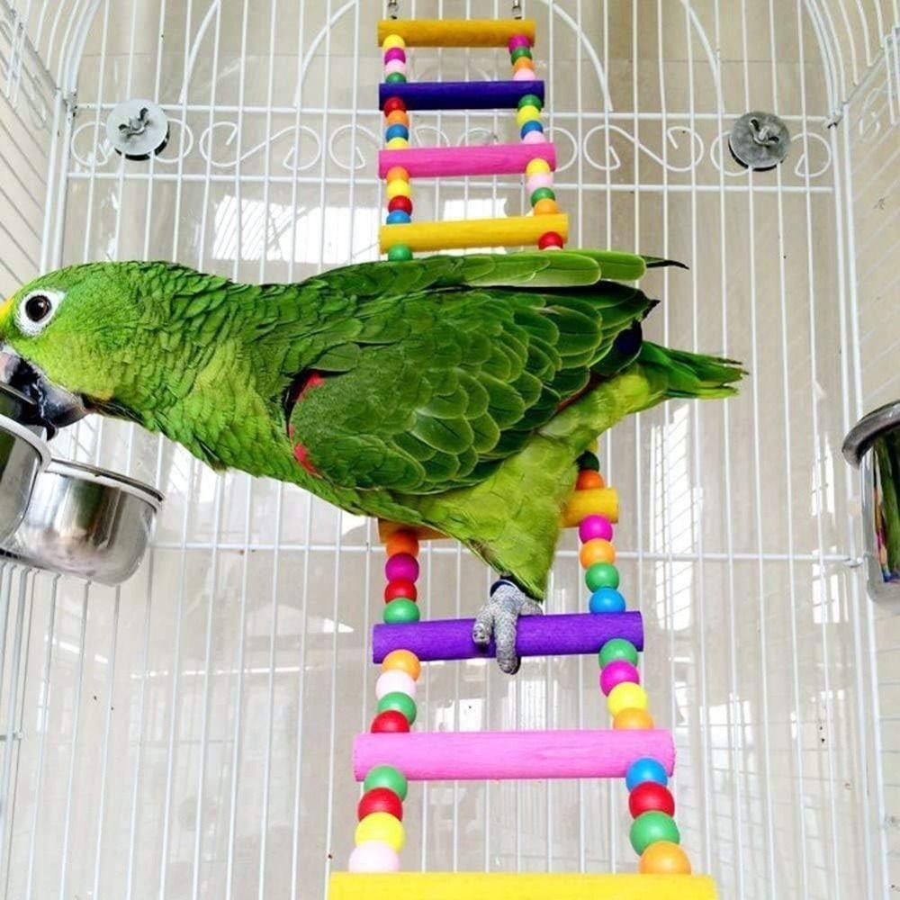 Interactive Bird Climbing Toy 8/10/12 Step Ladders Bird Perch Stand Toy  Parakeet Use