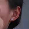 Vintage Simple Hip Hop Handsome Cool Mini Round Ear Stud Crystal Man Earrings Korean Style Ear Stud