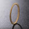 1.5MM Knuckle Rope Twist Ring Stainless Steel Wedding Band for Women Girls Stacking Charm  Accessories Gift Wholesale