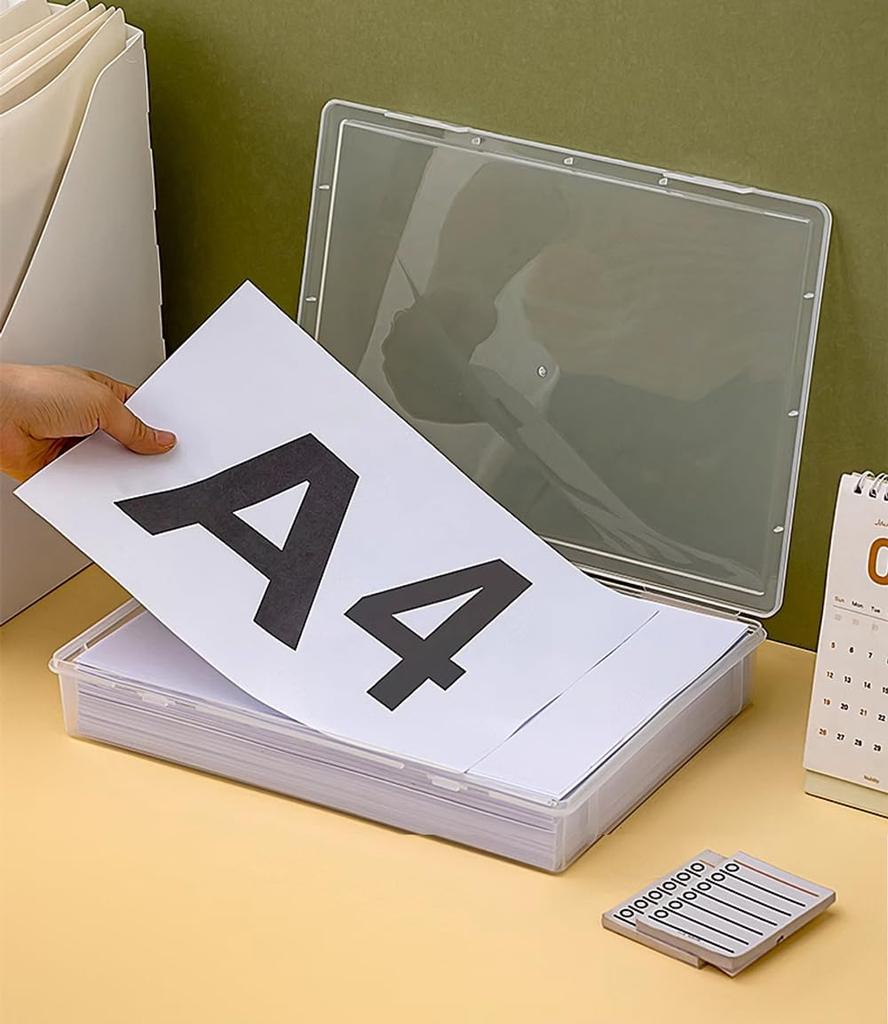 Letter Transparent Storage Document File Fully Large Stationery Stackable 1 A3 Size 1 A4 A4/A3 Case, Box, Case, Folder, Assembled, Capacity,